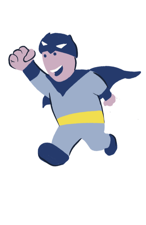 Superhero cosplayer