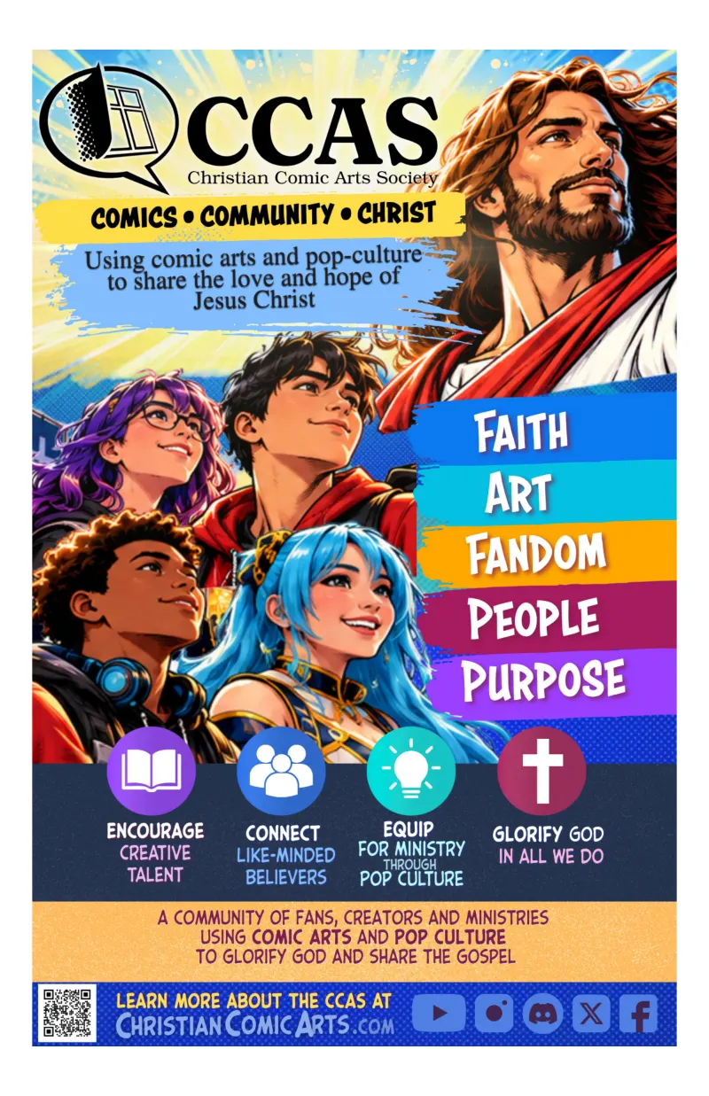 Christian Comic Arts Society: comics, community, Christ. Learn more at ChristianComicArts.com.